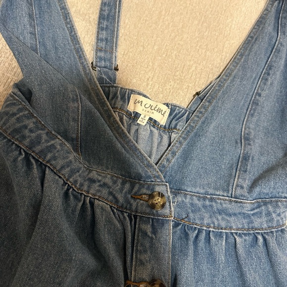 En crème midi Jean dress size small - Picture 5 of 5